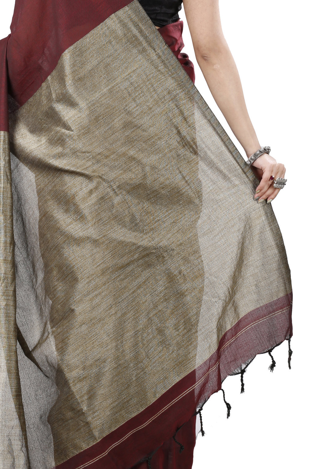 Merron Pure Cotton Kesh Than Hand Loom Saree (5235)